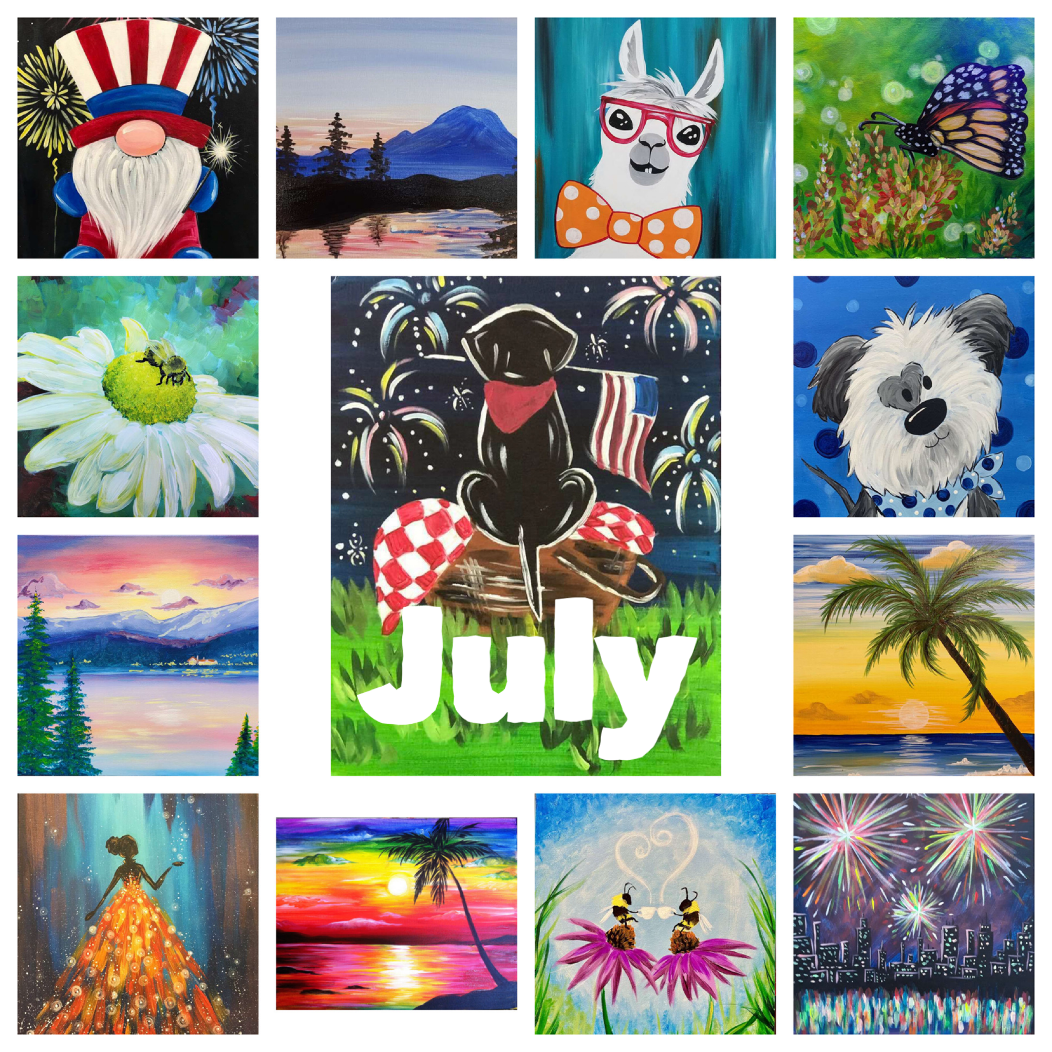 Discover the Joy of July Painting Classes at Pinot's Palette in Cincinnati!